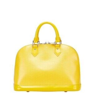 Louis Vuitton Epi Alma Handbag Mimosa Yellow Leather